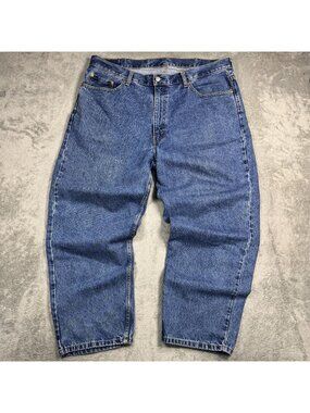 Levis 560 Comfort Fit Tapered Leg Jeans Mens 42x30 Medium Wash Baggy Skater